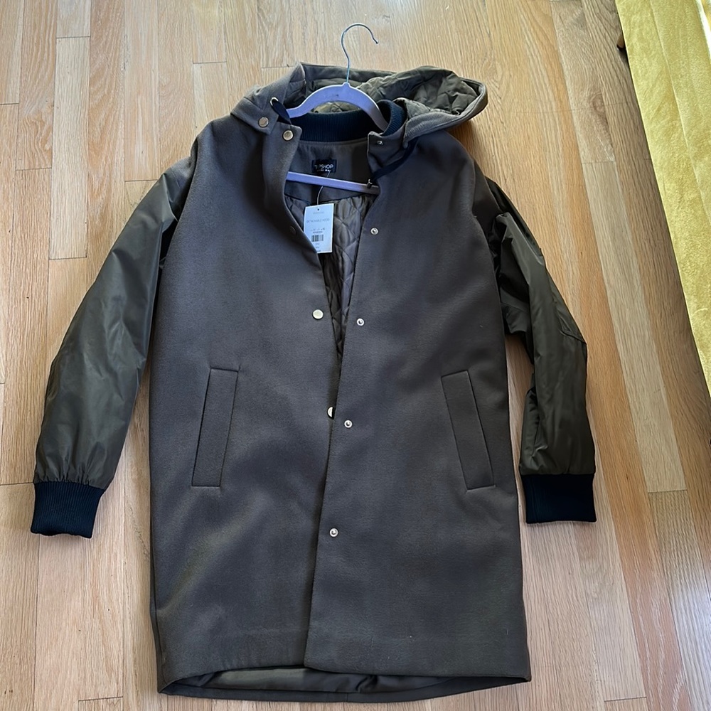 Top shop green coat